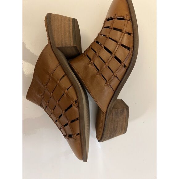 NWOT Anthropologie Crevo Luella Chestnut Leather Mule. Size 9.5(W). - Picture 6 of 8